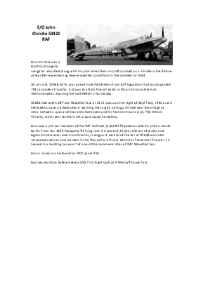 A preview of a PDF biography for Christie, John